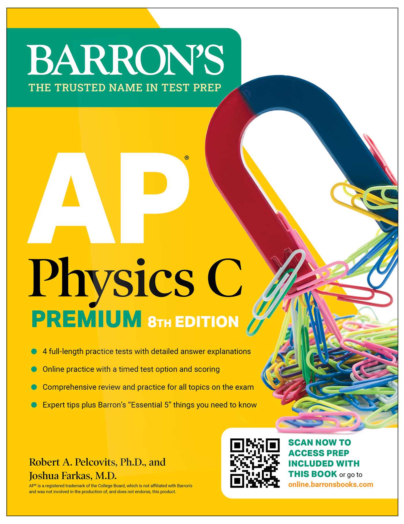 AP Physics C Premium, Eighth Edition: 4 Practice Tests + Comprehensive Review + Online Practice (2026)