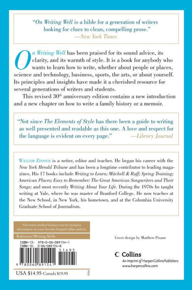 On Writing Well: The Classic Guide To Writing Non Fiction (William Zinsser)-Nonfiction: 興趣遊戲 Hobby and Interest-買書書 BuyBookBook