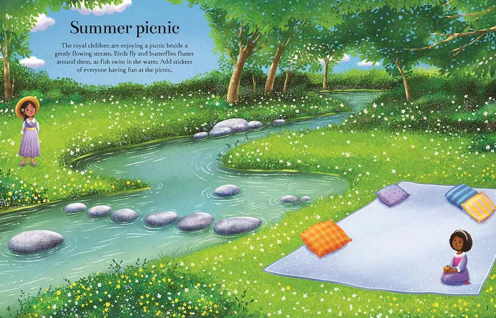 Princesses Sticker Book (Fiona Watt)-Activity: 繪畫貼紙 Drawing & Sticker-買書書 BuyBookBook