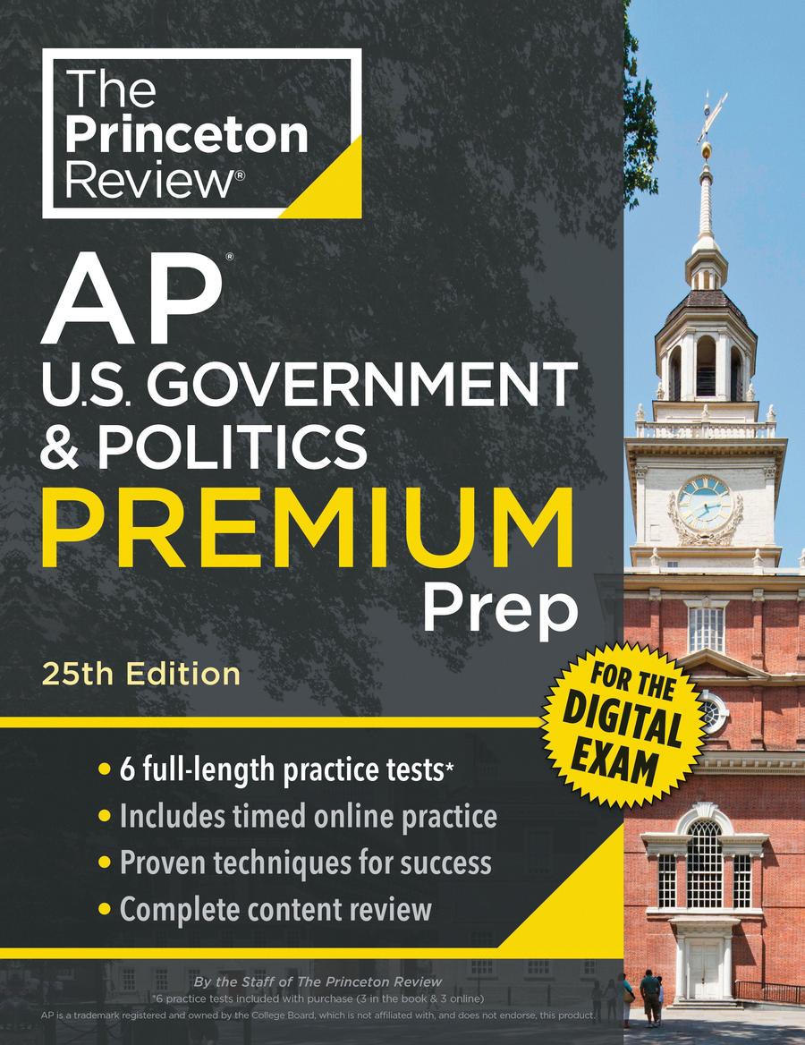 Princeton Review AP U.S. Government & Politics Premium Prep, 25th Edition-Children’s Educational: general-買書書 BuyBookBook