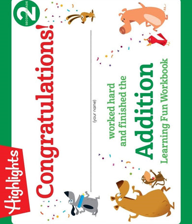 Second Grade Addition Learning Fun Workbook (Highlights)-Activity: 益智解謎 Puzzle & Quiz-買書書 BuyBookBook