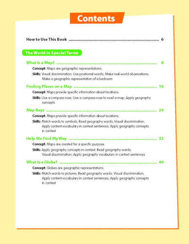 Skill Sharpeners: Geography (Grade 1) (Evan-Moor)-Activity: 學習補充 Learning & Supplemental-買書書 BuyBookBook