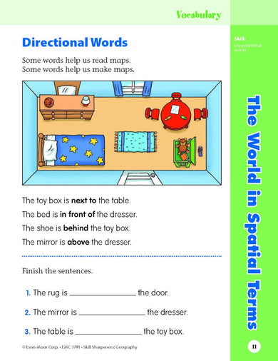 Skill Sharpeners: Geography (Grade 1) (Evan-Moor)-Activity: 學習補充 Learning & Supplemental-買書書 BuyBookBook