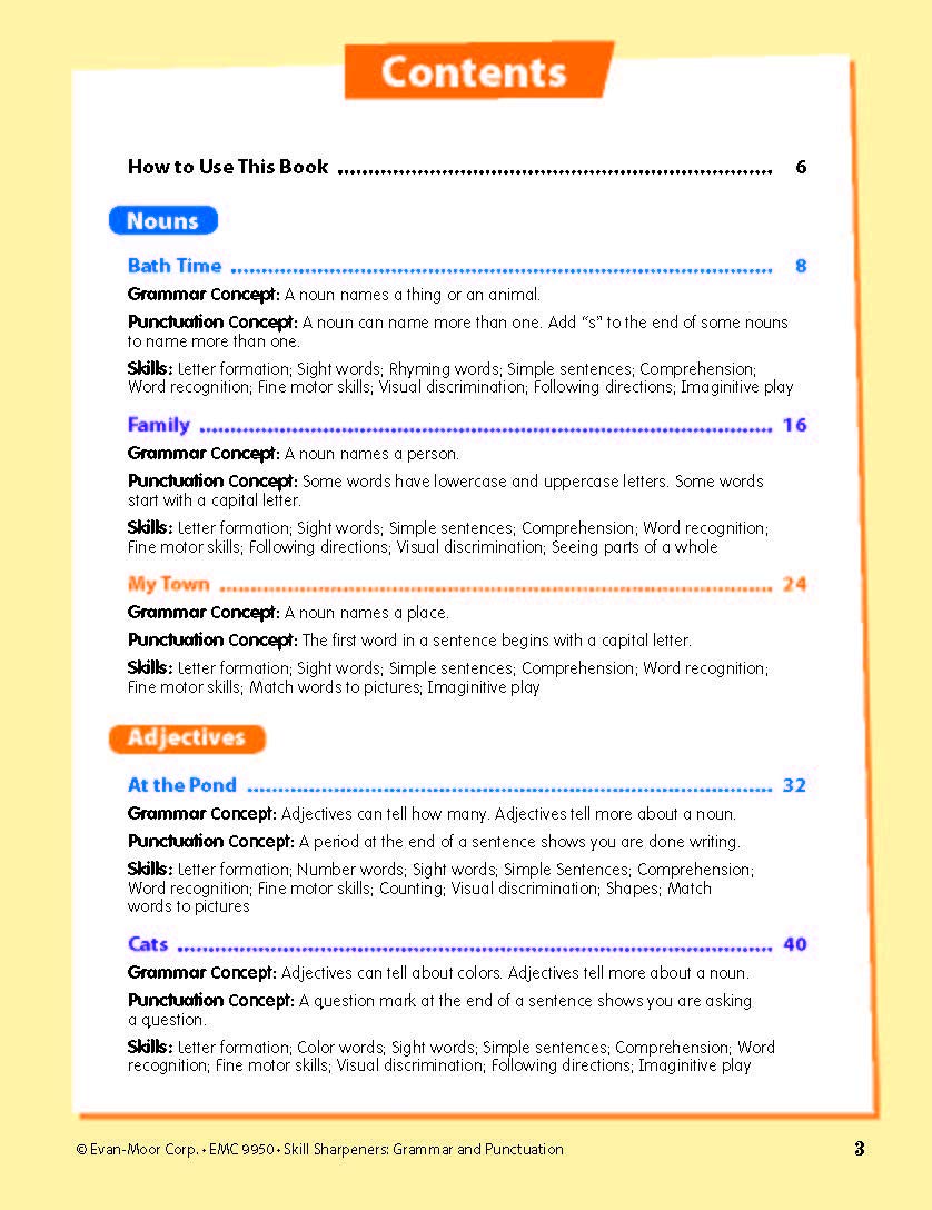 Skill Sharpeners: Grammar & Punctuation (Grade K) (Evan-Moor)-Activity: 學習補充 Learning & Supplemental-買書書 BuyBookBook