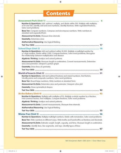 Skill Sharpeners: Math (Grade 4) (Evan-Moor)-Activity: 學習補充 Learning & Supplemental-買書書 BuyBookBook