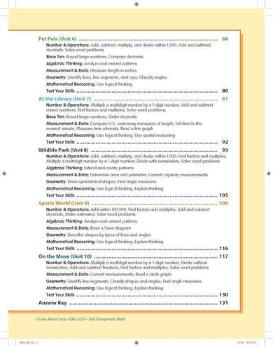 Skill Sharpeners: Math (Grade 4) (Evan-Moor)-Activity: 學習補充 Learning & Supplemental-買書書 BuyBookBook