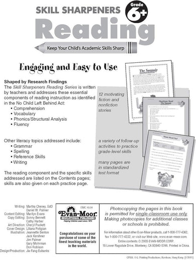 Skill Sharpeners: Reading (Grade 6) (Evan-Moor)-Activity: 學習補充 Learning & Supplemental-買書書 BuyBookBook