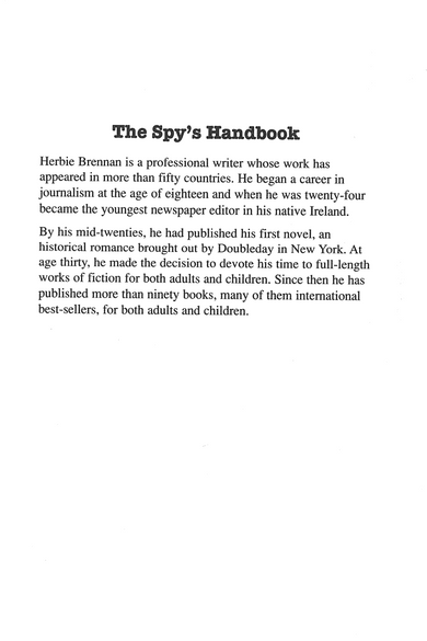 Spy's Handbook, The (20th Anniversary Edition) (Herbie Brennan)-Nonfiction: 常識通識 General Knowledge-買書書 BuyBookBook
