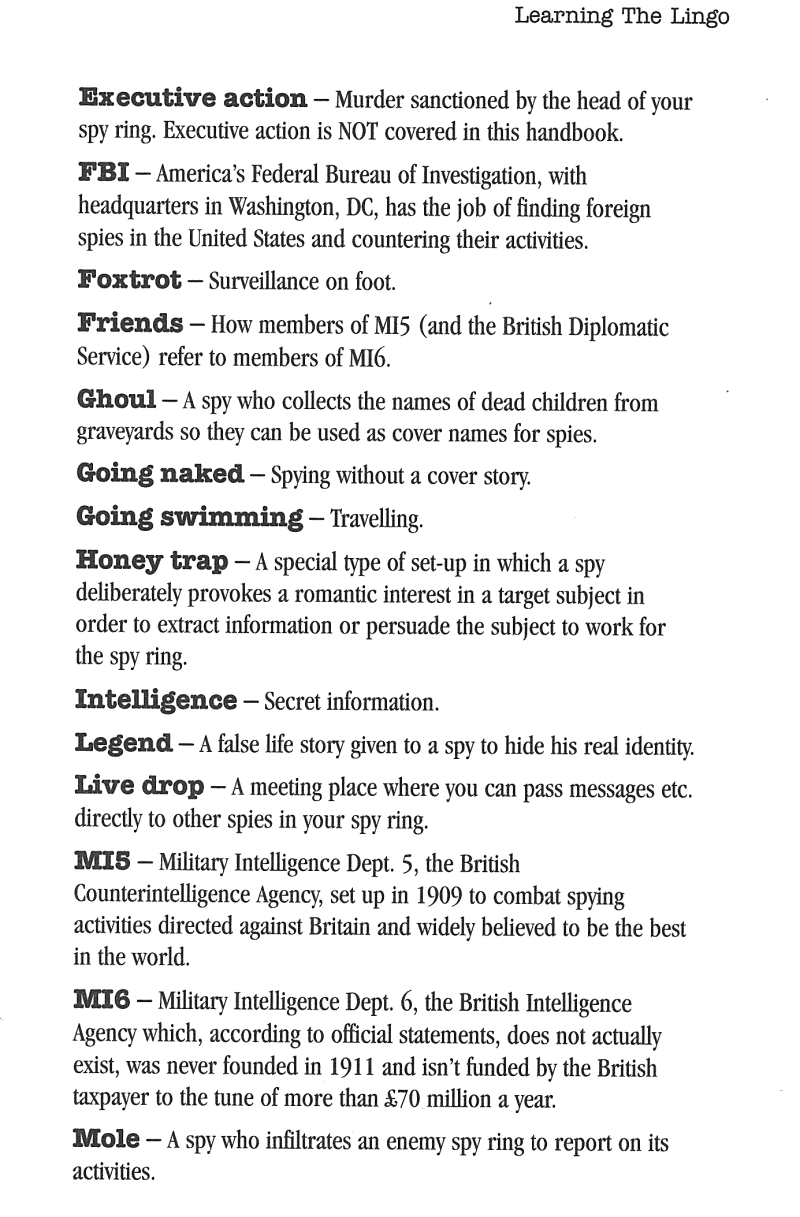 Spy's Handbook, The (20th Anniversary Edition) (Herbie Brennan)-Nonfiction: 常識通識 General Knowledge-買書書 BuyBookBook