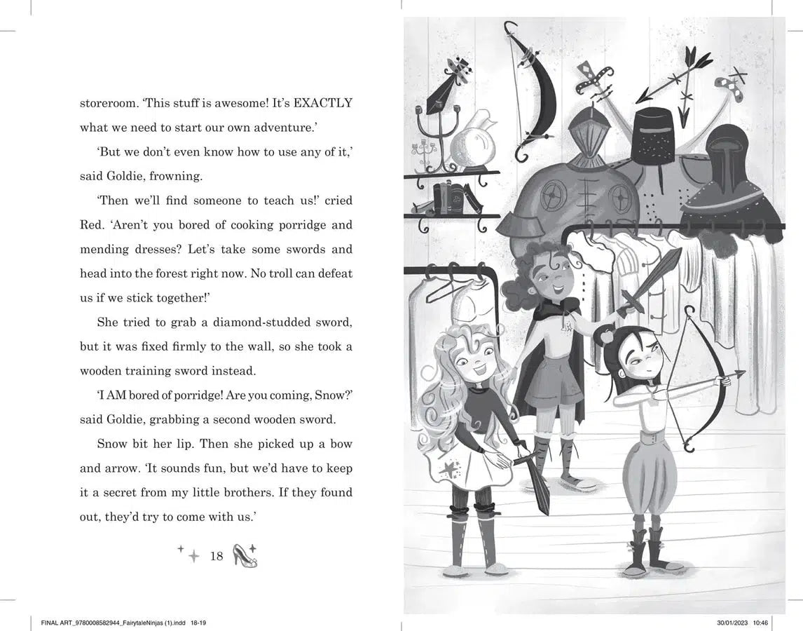 Fairytale Ninjas #01 The Glass Slipper Academy (Paula Harrison)-Fiction: 歷險科幻 Adventure & Science Fiction-買書書 BuyBookBook