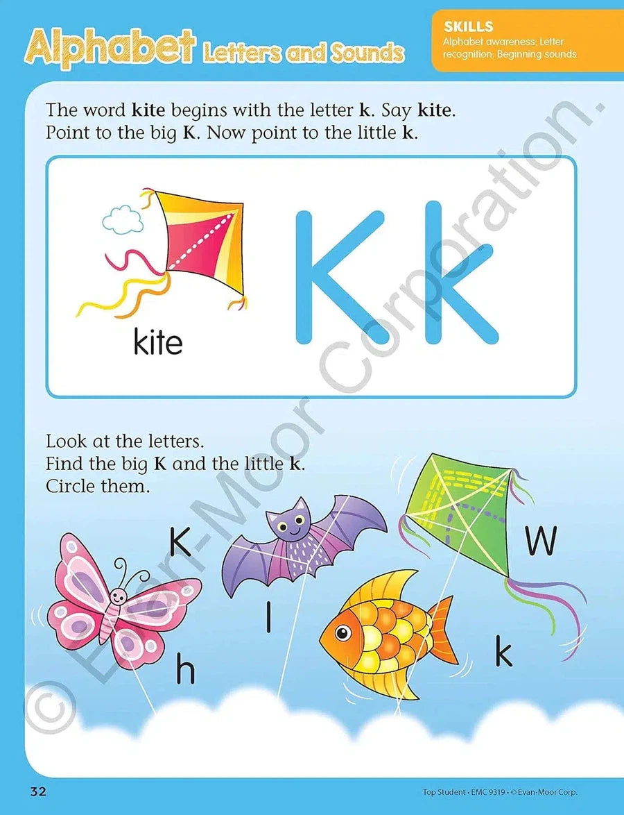 Top Student: Pre-Kindergarten Workbook (Grade Prek) (Evan-Moor)-Activity: 學習補充 Learning & Supplemental-買書書 BuyBookBook