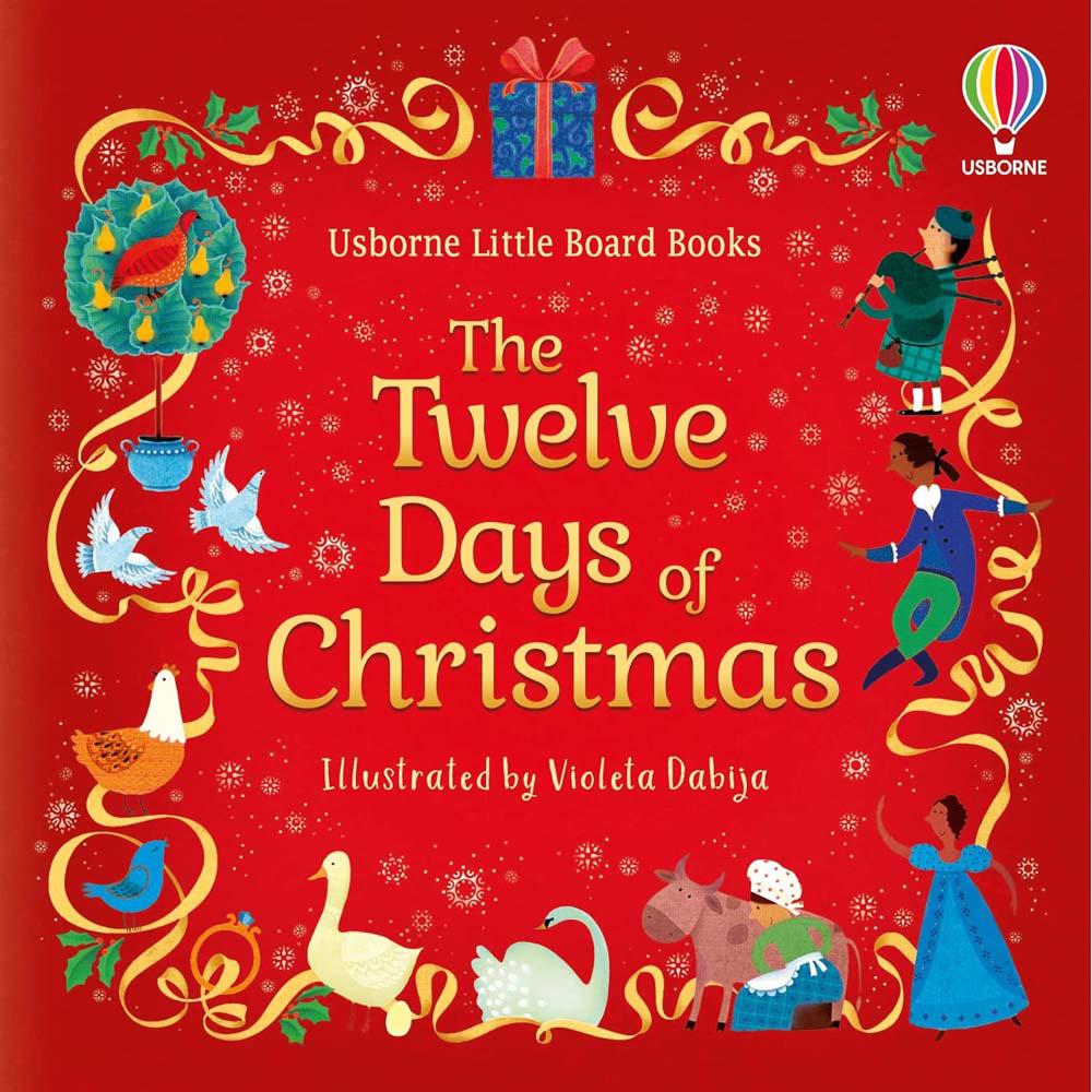 Usborne Little Board Books - The Twelve Days of Christmas (Violeta Dabija)-Fiction: 兒童繪本 Picture Books-買書書 BuyBookBook