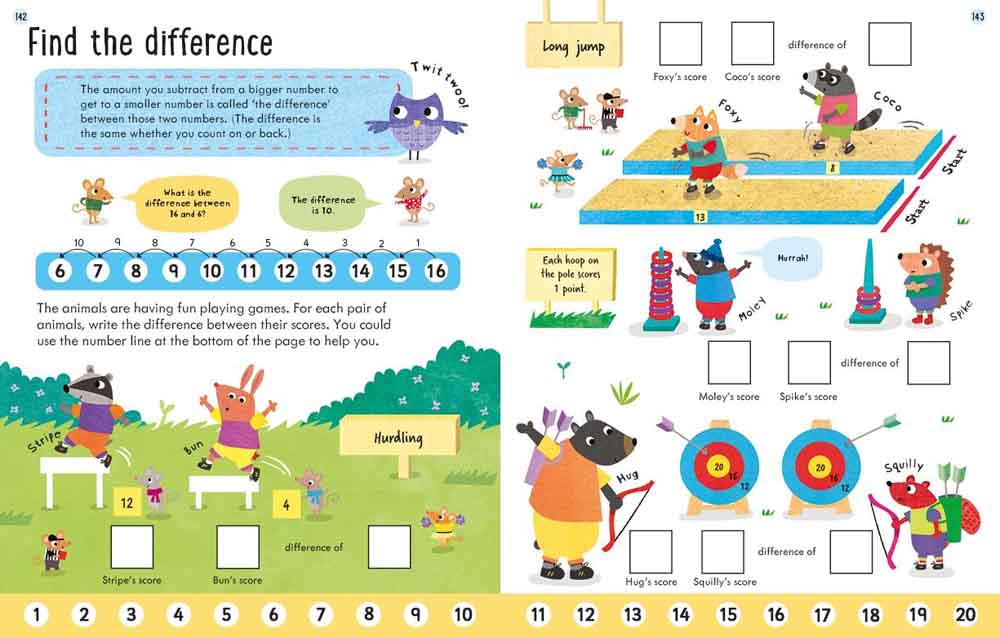 Usborne English and Maths Giant Workbook (Age 5-6) - 買書書 BuyBookBook