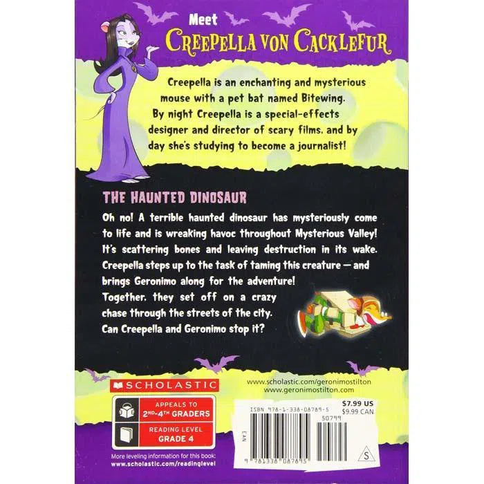 Geronimo Stilton Creepella Von Cacklefur #09 The Haunted Dinosaur Scholastic