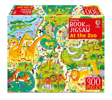 Usborne Book and Jigsaw At the Zoo-Children’s interactive and activity: hidden object / search and discover-買書書 BuyBookBook
