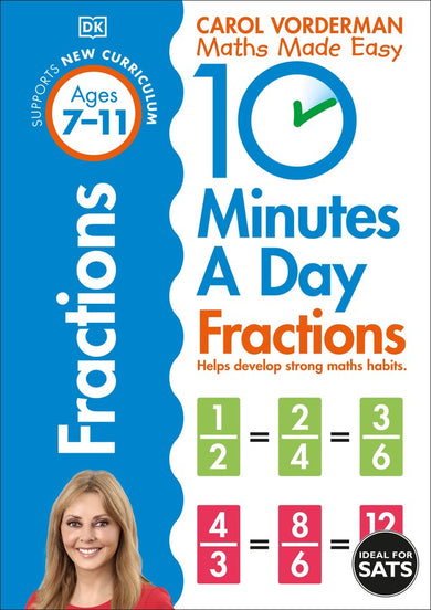 10 Minutes A Day Fractions, Ages 7-11 (Key Stage 2)-Educational: Mathematics and numeracy-買書書 BuyBookBook