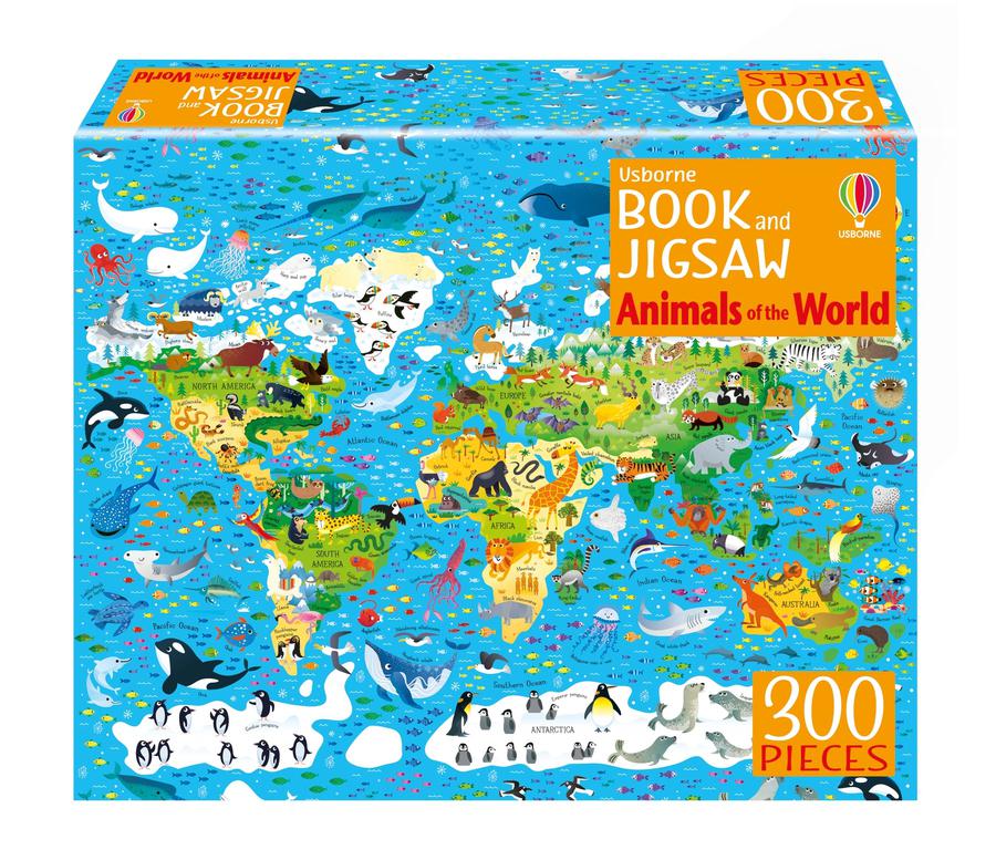 Usborne Book and Jigsaw Animals of the World-Children’s / Teenage general interest: Hobbies/ quizzes/ toys and games-買書書 BuyBookBook