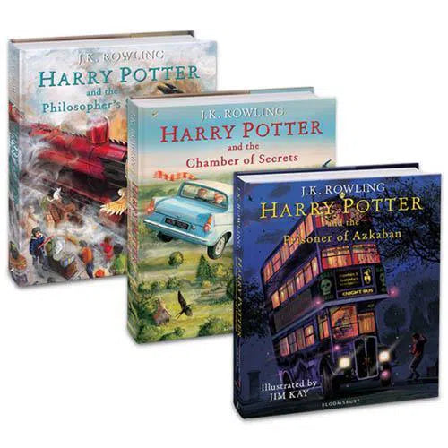 Harry Potter (#1-3) Illustrated Collection (3 Books) (J.K. Rowling)