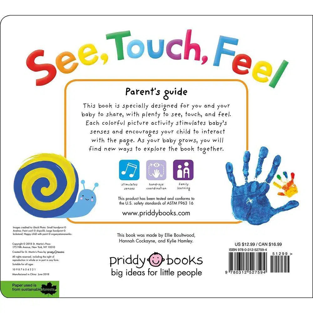 See, Touch, Feel - A First Sensory Book (Board Book) Priddy