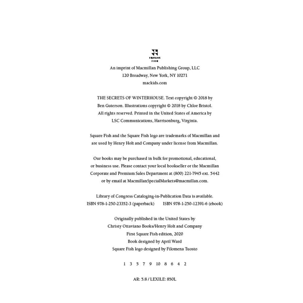Winterhouse #02 The Secrets of Winterhouse Macmillan US