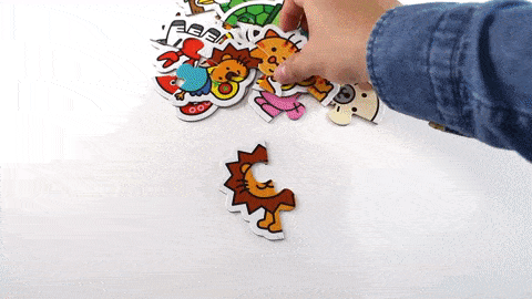 動物:FOOD超人幼兒2片拼圖卡 (80片拼圖・中英對照)