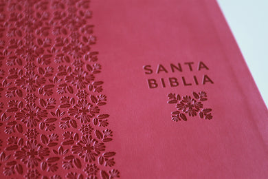 Biblia Reina Valera Revisada 1960 letra súper gigante, símil piel fucsia rosada / Spanish Bible RVR 1960 Super Giant Print, Fuchsia Pink Leathersoft interior 5 (ISBN 9798890980045) [onix:3e47fb55cfd83e388006bd6bcd798d3c]