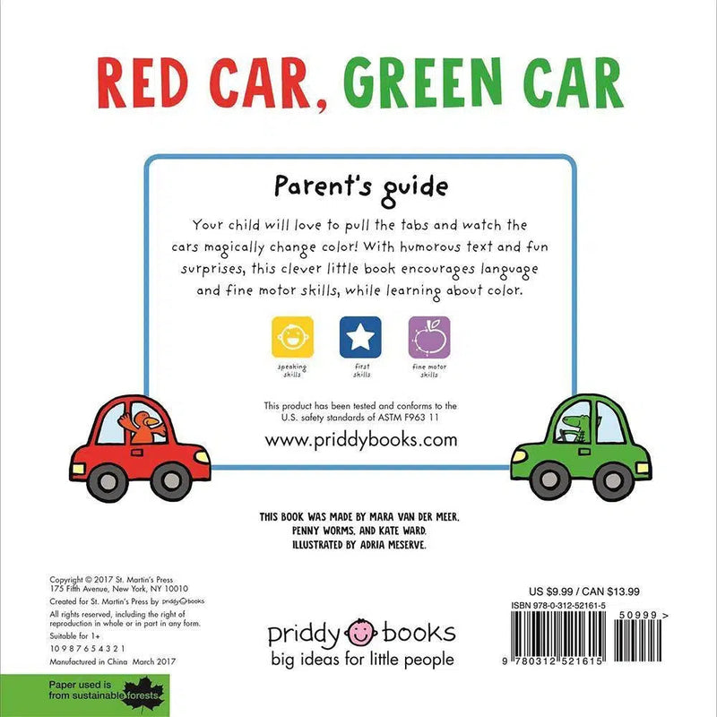 Changing colours book-Red Car, Green Car (Hardback) Priddy