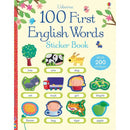 100 First English words sticker book Usborne