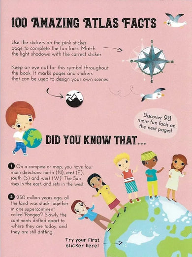 Sticker & Learn : 100 Amazing Atlas Facts (Sticker) (Yoyo Books)-Children’s Early years / early learning concepts-買書書 BuyBookBook