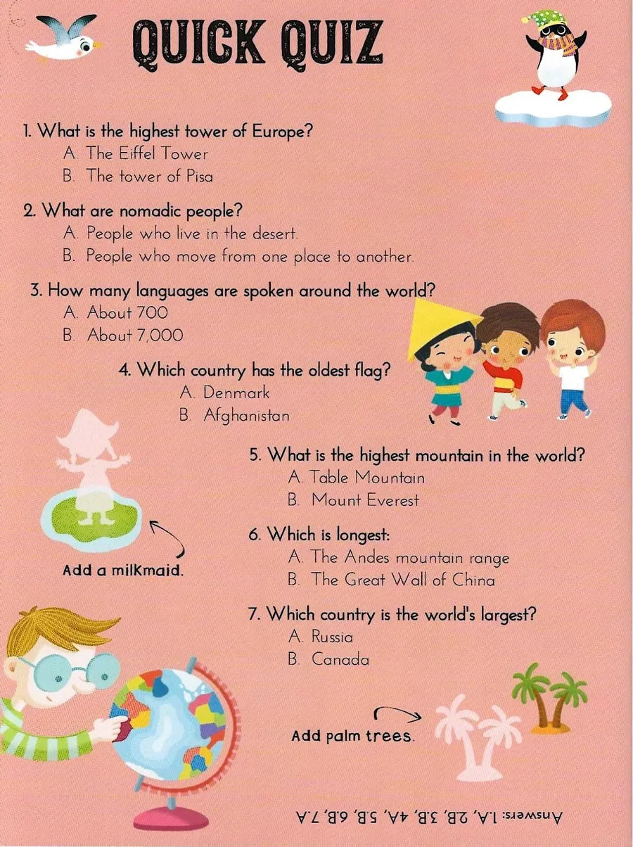 Sticker & Learn : 100 Amazing Atlas Facts (Sticker) (Yoyo Books)-Children’s Early years / early learning concepts-買書書 BuyBookBook