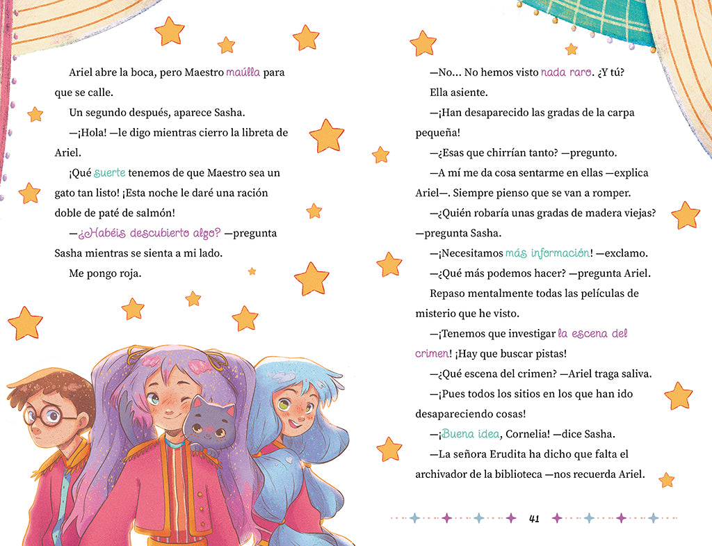 La fiesta sorpresa: Aventuras y volteretas a la luz de las estrellas / The Surprise Party: Adventures and Somersaults Under the Stars interior 4 (ISBN 9788419688408) [onix:17772198cb4e32ad7882460c78e08bd9]