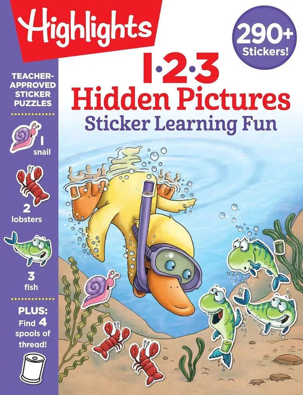 123 Hidden Pictures Sticker Learning Fun-Children’s Early years / early learning concepts-買書書 BuyBookBook