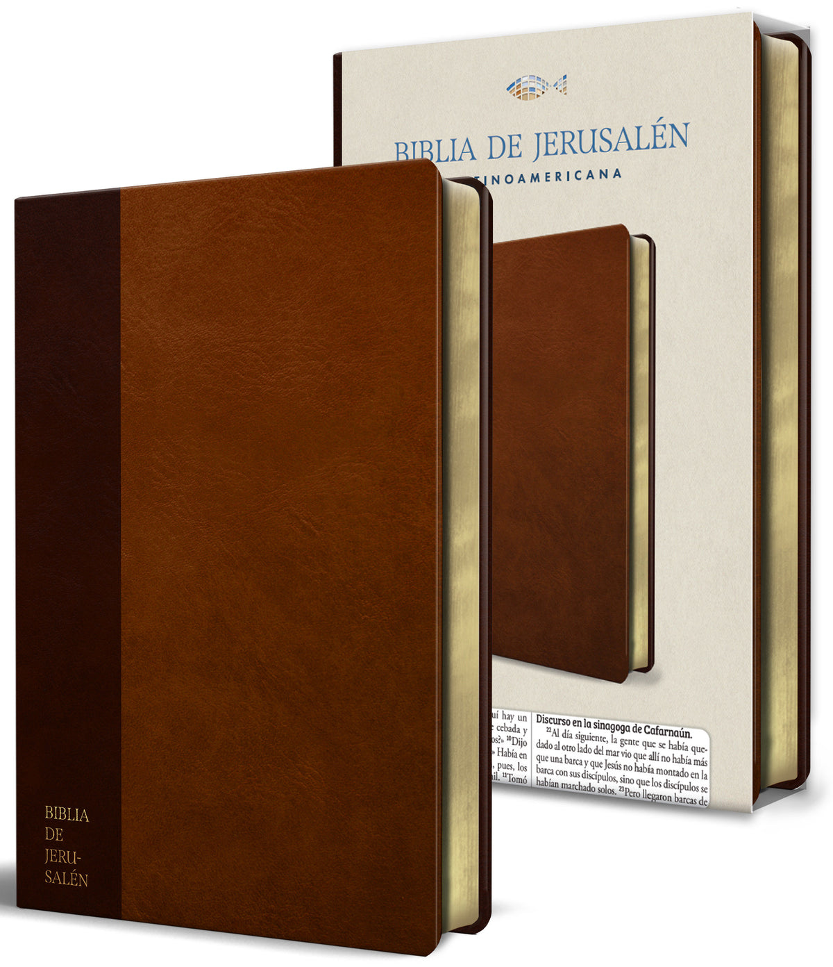 Biblia Católica Biblia de Jerusalén Latinoamericana símil piel marrón / Spanish Jerusalem Bible, Latinamerican Brown leathersoft cover (ISBN 9798890985330) [onix:2055a433e65dd62362d3d61be0814b85]