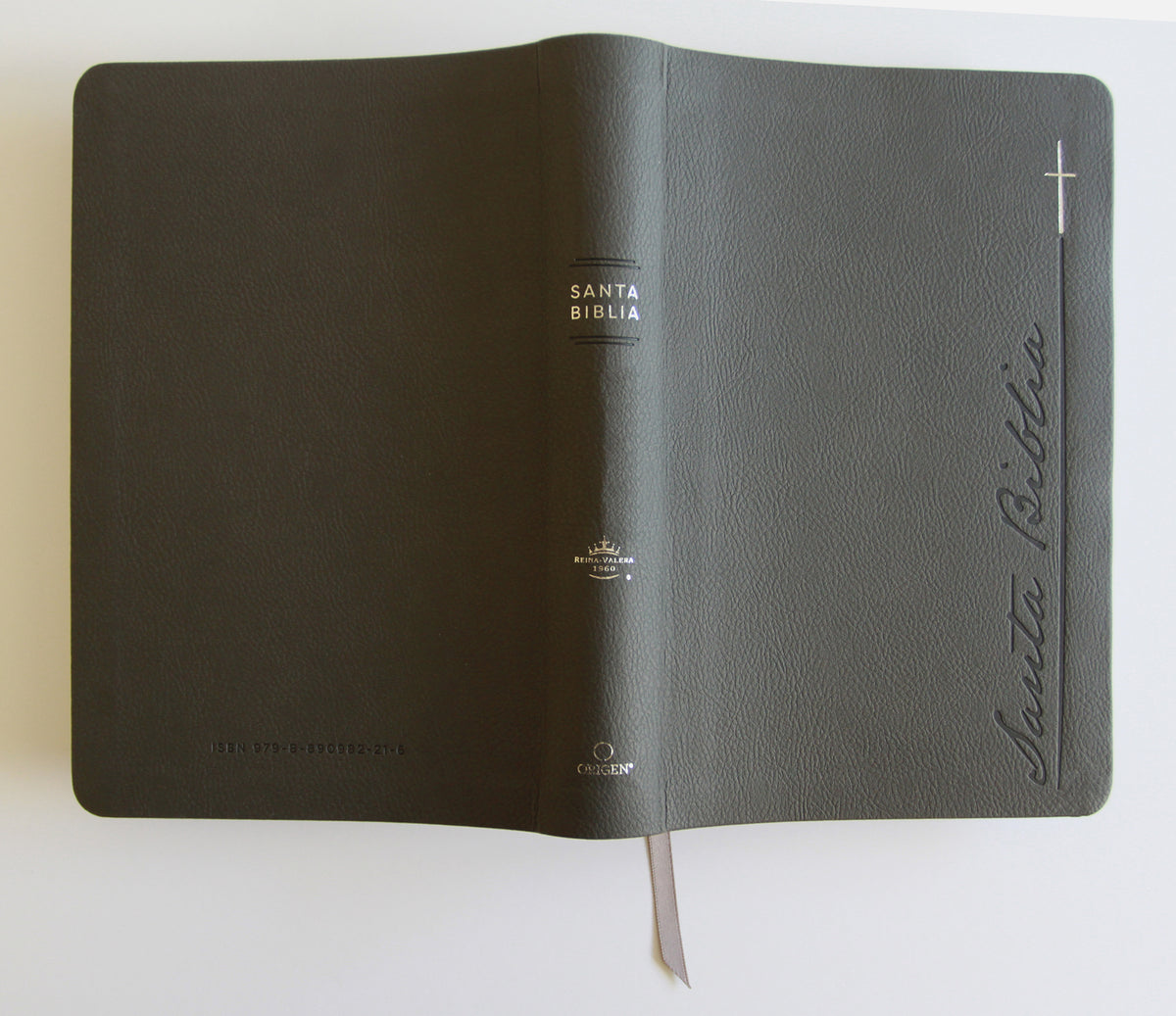 Biblia RVR 1960 Letra gigante, símil piel, gris (Edición cantos pintados) / Spanish Bible RVR 1960 Giant Print Handy Size Leathersoft Gray with cross interior 5 (ISBN 9798890982216) [onix:63294c78184caa4322bfb5c760c62dbb]
