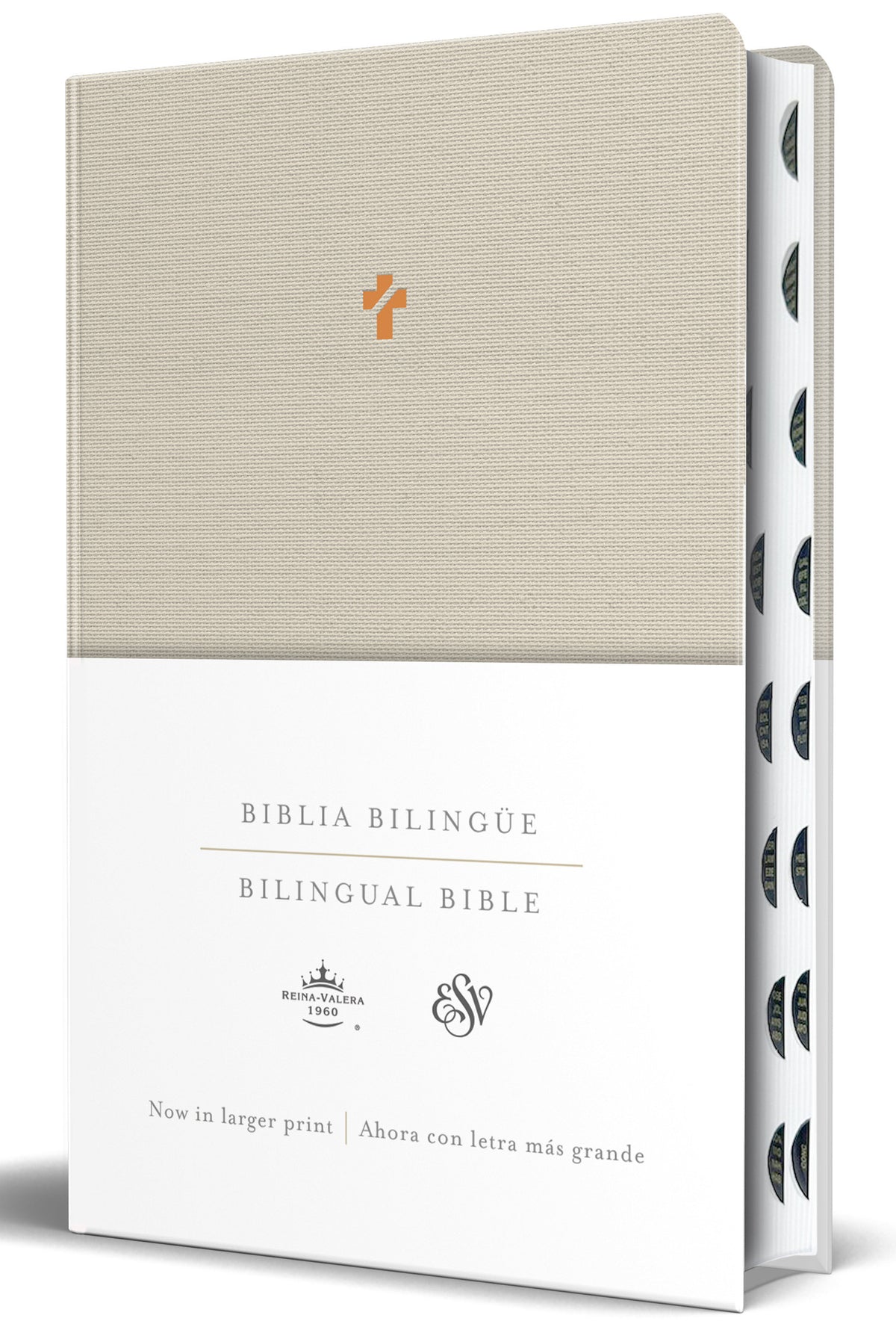 Biblia Bilingüe Reina Valera 1960/ESV letra grande tapa dura tela con índice / Bilingual Bible ESV/RVR 1960 Large Print Cloth Hardcover with Index cover (ISBN 9798890985361) [onix:7dc305b0e7d0d536f89efde1f786a12d]