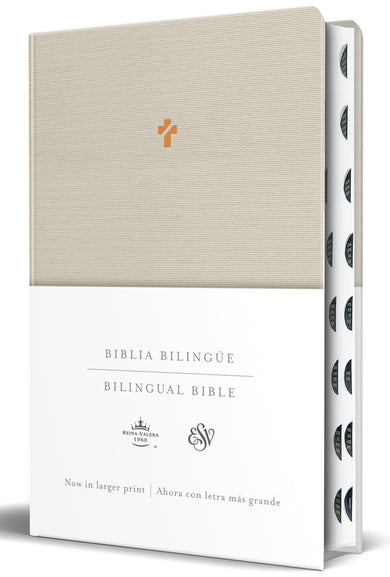 Biblia Bilingüe Reina Valera 1960/ESV letra grande tapa dura tela con índice / Bilingual Bible ESV/RVR 1960 Large Print Cloth Hardcover with Index cover (ISBN 9798890985361) [onix:7dc305b0e7d0d536f89efde1f786a12d]