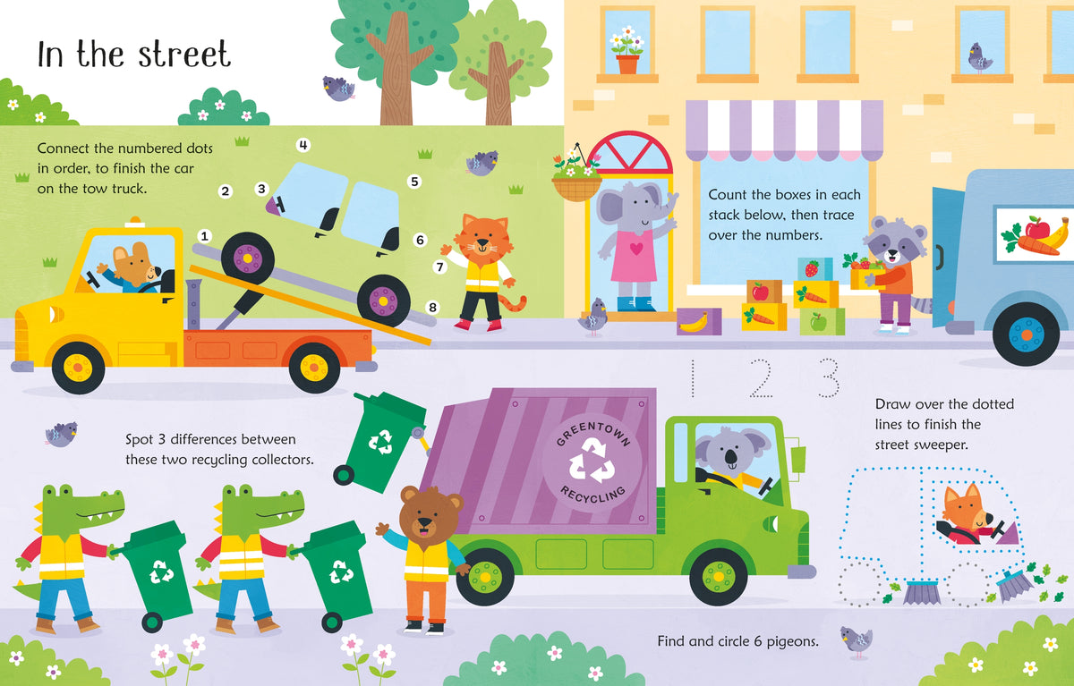 Wipe-Clean Trucks and Diggers Activities interior 1 (ISBN 9781805074007) [onix-asset:8e07a47c5d688f2865010121cd4e150e7ce096fc0b7ea328d94124ec52cbe3a8]