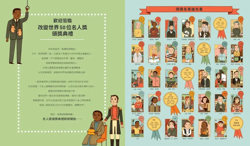 史上最勵志！改變世界的50位名人獎【夢想起飛版】（社會科必讀書單，好書大家讀＆中小學生讀物選介）-Children’s / Teenage general interest: Biography and autobiography-買書書 BuyBookBook