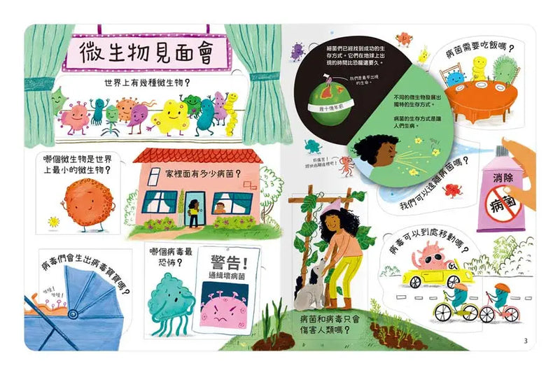 想問什麼翻翻書：關於病菌你想知道什麼？-Children’s / Teenage general interest: General knowledge and interesting facts-買書書 BuyBookBook