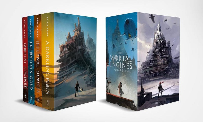Mortal Engines (Ian McQue boxset x4)-Children’s / Teenage fiction: Science fiction-買書書 BuyBookBook