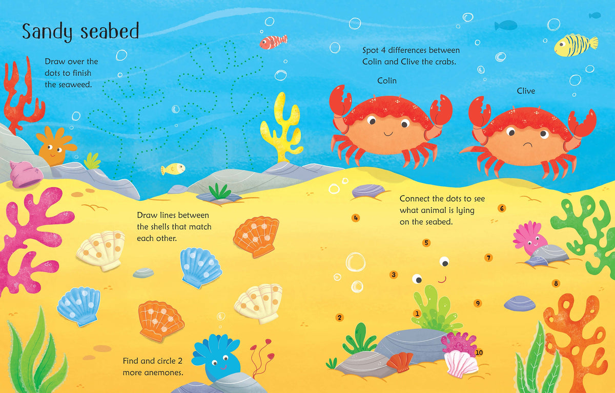 Wipe-Clean Under the Sea Activities interior 1 (ISBN 9781474922319) [onix-asset:53e8dbc41838fdf95e0efb5415b1f6bb817bf099548a7dbd19eb13b29bc734f5]