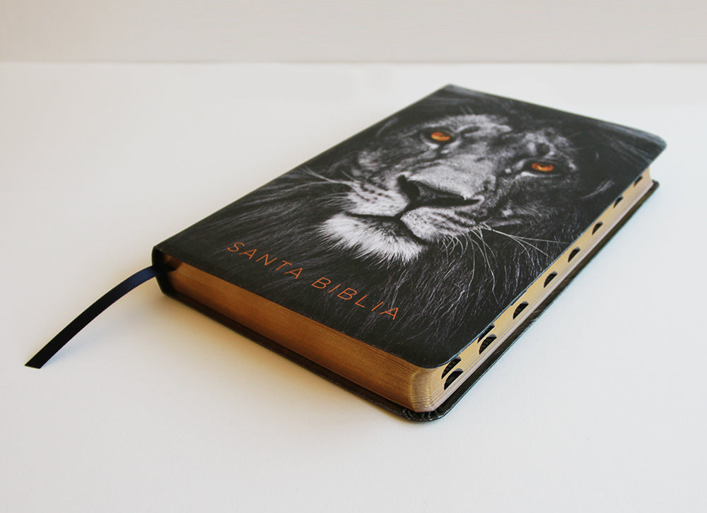 Biblia Reina Valera 1960 letra grande. Biblia León símil piel índice / Spanish Bible RVR 1960 Handy Size Large Print imitation leather Lion of Judah interior 2 (ISBN 9798890980069) [onix:9ab0f646095c176e3cf228fa593804a5]