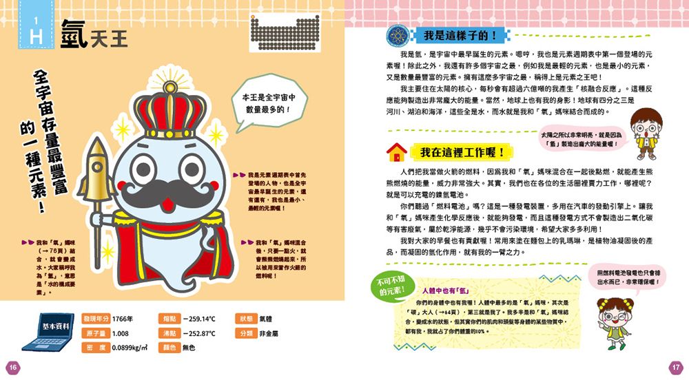 元素角色圖鑑：認識化學的基本元素，活躍於宇宙、地球、人體的重要角色！-Children’s / Teenage general interest: Science and technology-買書書 BuyBookBook