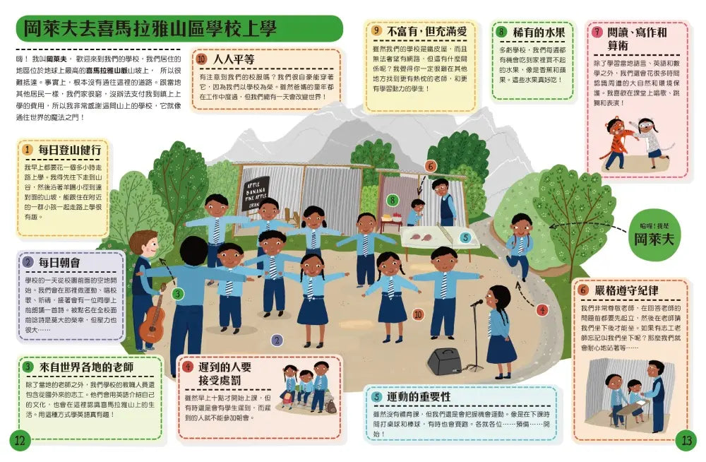 跟著世界各地的孩子一起去上學
