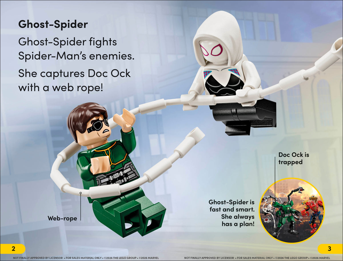 DK Super Readers Level 2 LEGO Spider-Man Web Rescue interior 1 (ISBN 9780241836712) [onix-asset:21217d519248e95d51867fe0c3456beb7108e7d5283833362b974d029e77aaf2]