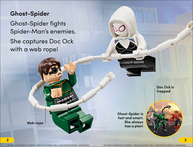 DK Super Readers Level 2 LEGO Spider-Man Web Rescue interior 1 (ISBN 9780241836712) [onix-asset:21217d519248e95d51867fe0c3456beb7108e7d5283833362b974d029e77aaf2]