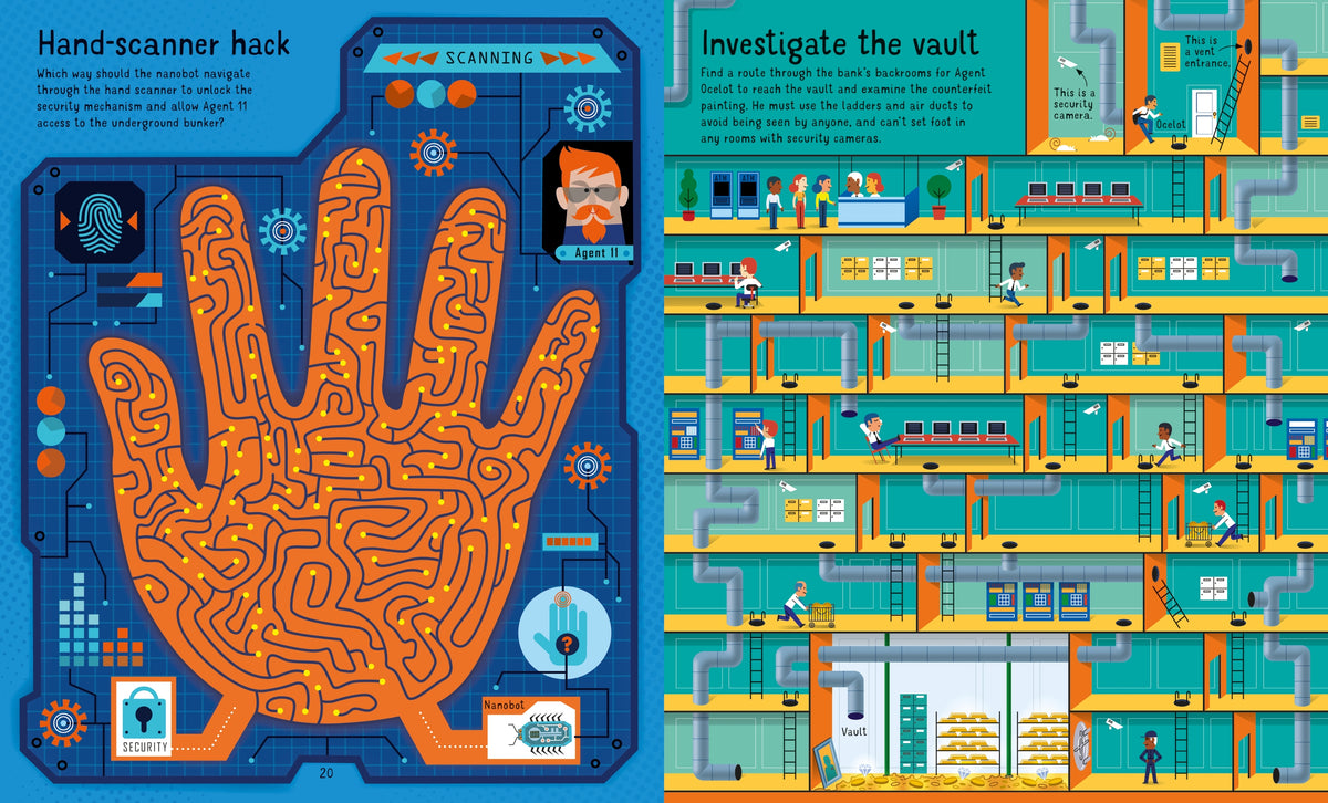 Usborne Book and Jigsaw Spy Maze interior 1 (ISBN 9781803705071) [onix-asset:5d6269c9bdff80c53bf1fa584c83a289c326b9798d421f309ef47fb19d0c1cfa]
