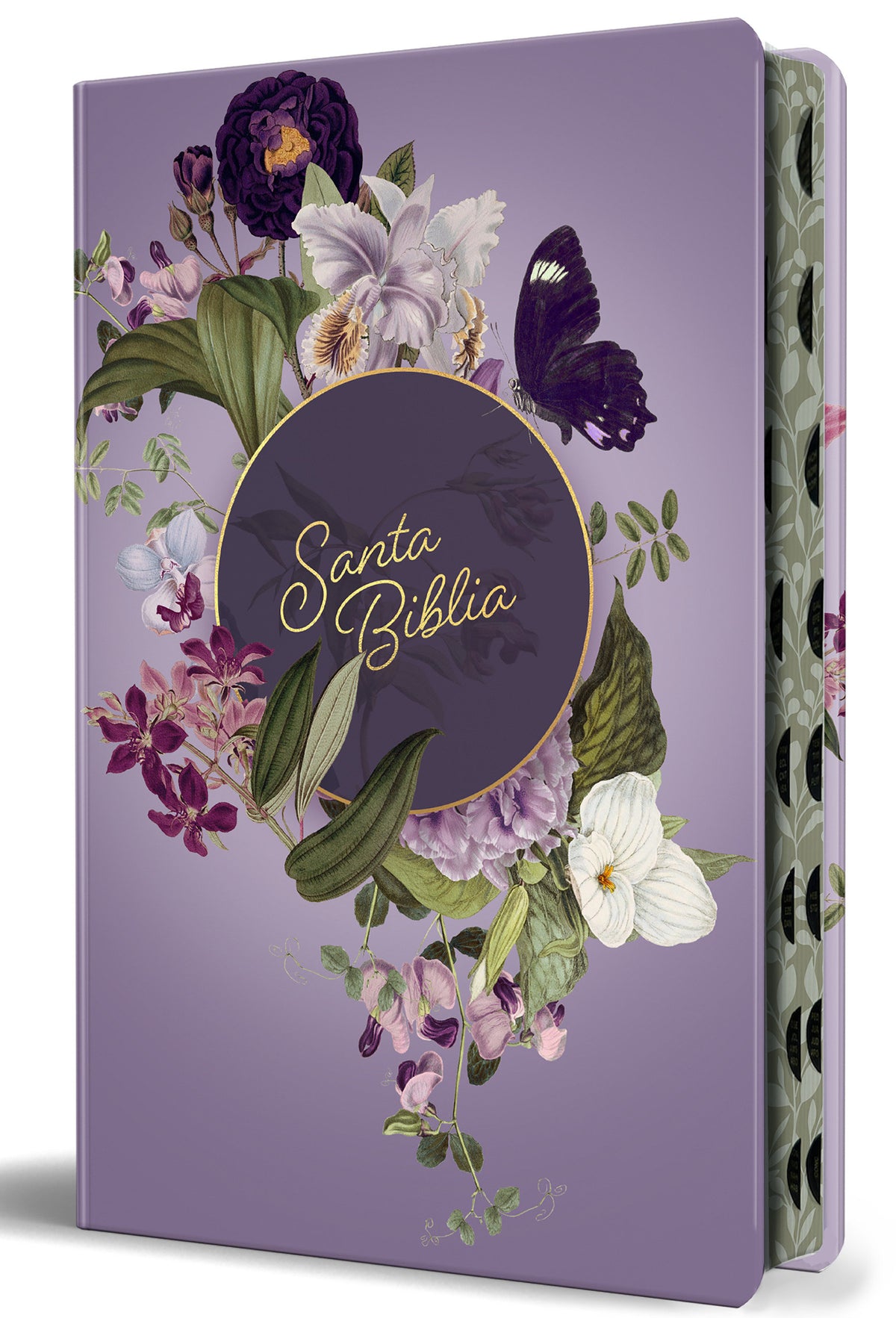 Biblia Reina Valera letra gigante, tapa dura, flores moradas, con cantos pintados e índice / Spanish Bible Reina Valera Giant Print, Hardcover Purple Flowers cover (ISBN 9798890985637) [onix:5612d715f528c5ecb4ab36f5c92f06d1]