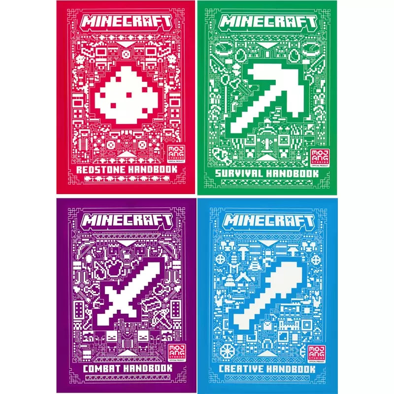 All New Official Minecraft Combat Handbook 4 Books Collection Set (Mojang AB)-Hobbies/ quizzes/ games-買書書 BuyBookBook