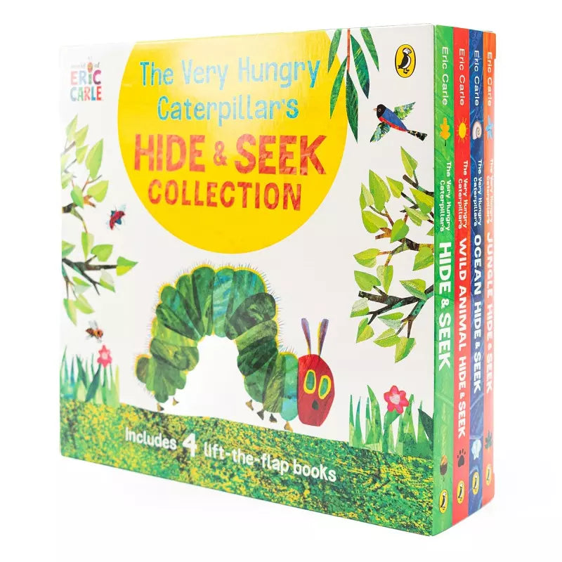 The Very Hungry Caterpillar: Hide & Seek Collection (4 Book) (Eric Carle)-Children’s Early years / early learning concepts-買書書 BuyBookBook